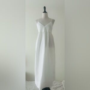 a new day M White loose and comfortable cotton summer maxi dress